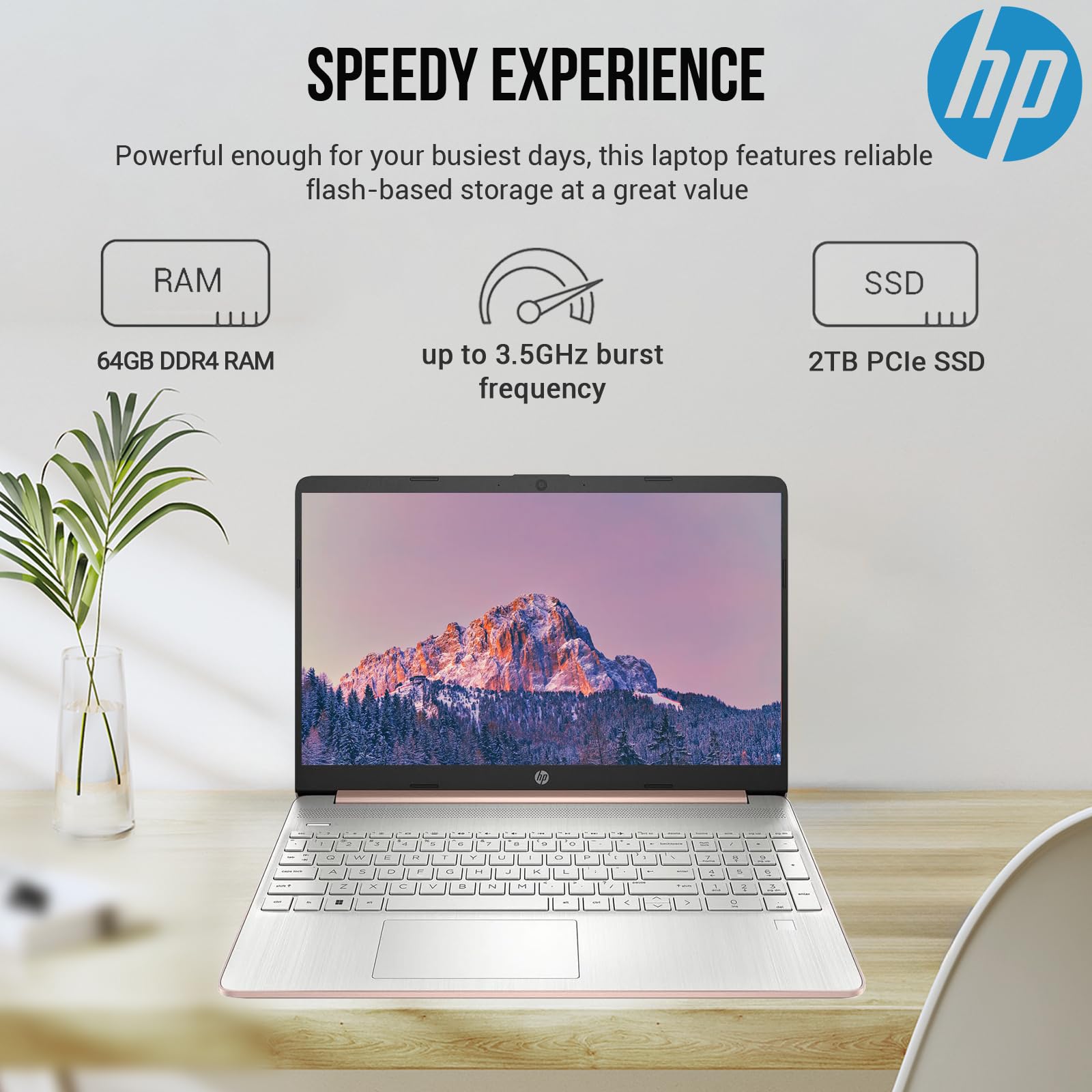 Hp 15 Laptop Computer College Students, Ultra Thin Light Notebook Pc Laptop 15.6 Inch Hd, Amd Ryzen 3, 64Gb Ram 2Tb Ssd, Windows